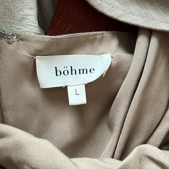 EUC BEAUTIFUL beige taupe almond mini short dress halter top from Bohme - Picture 6 of 6